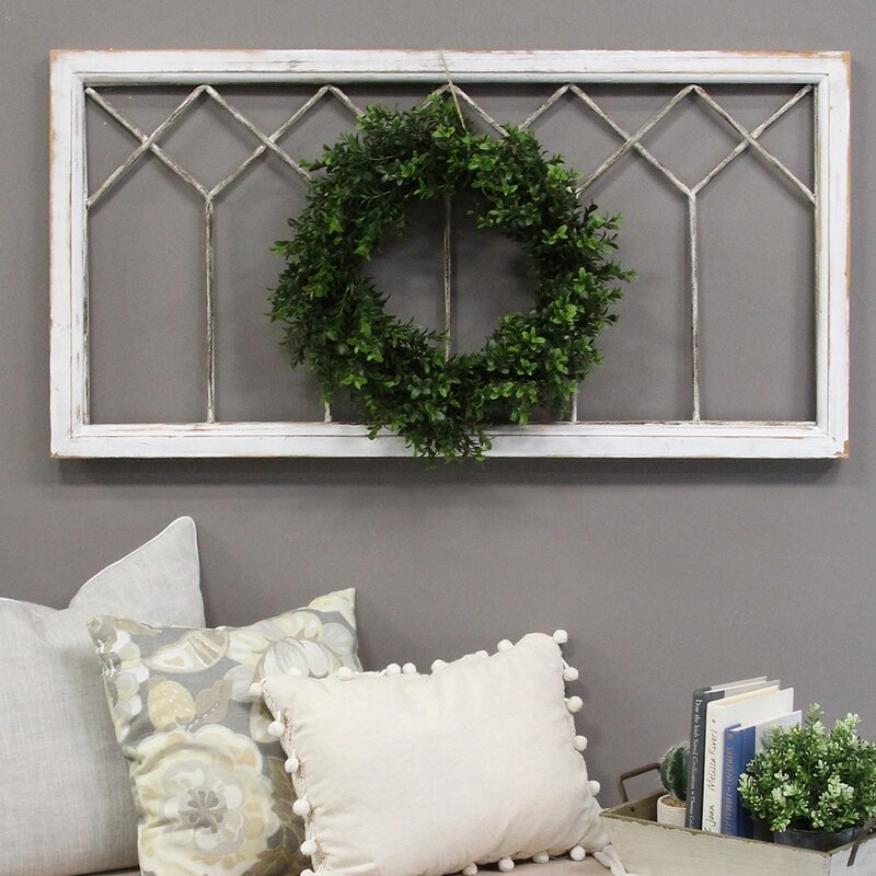 distressed white window collage wood wall frame